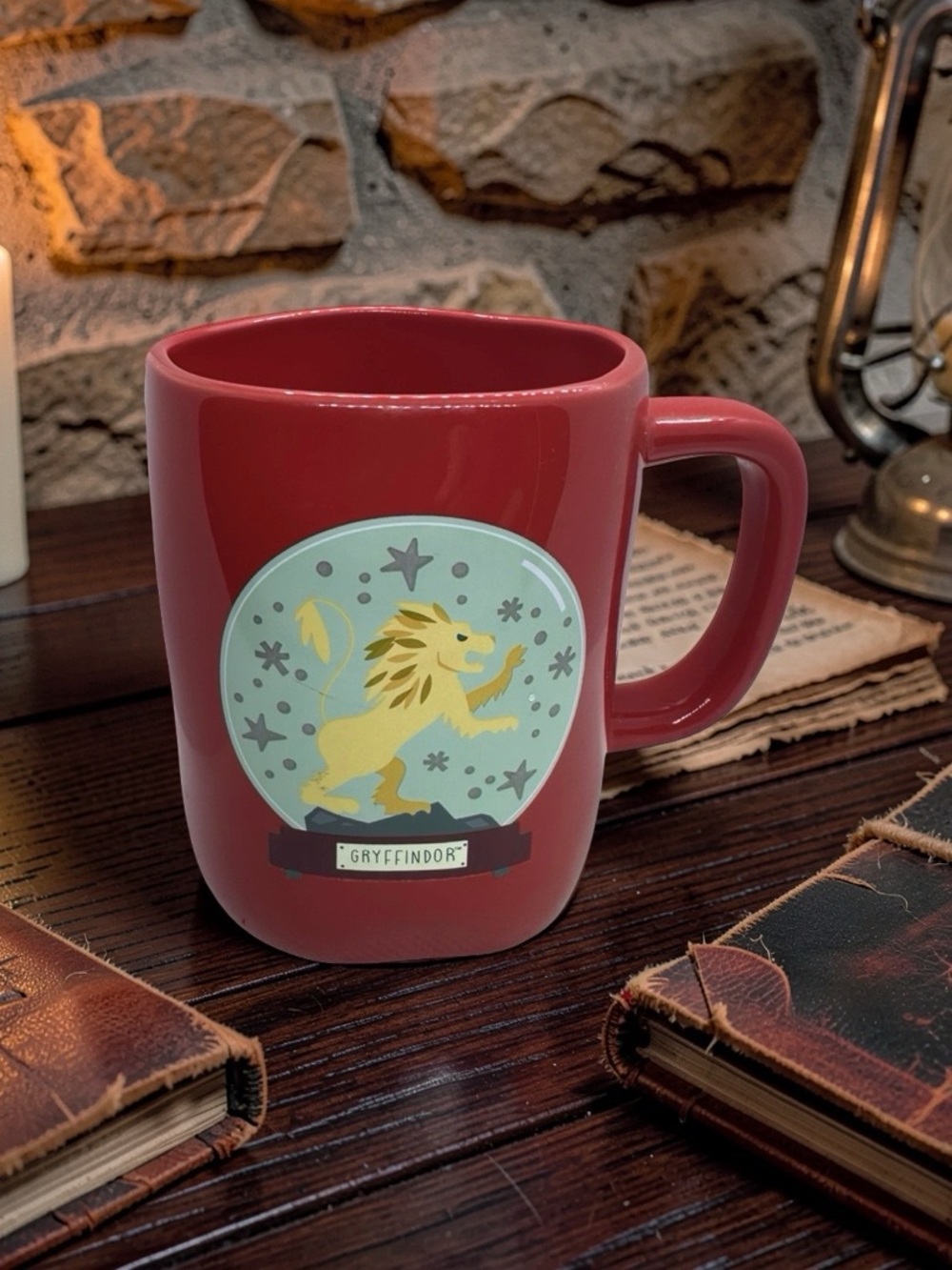 Rae Dunn Harry Potter Color Changing Mug Gryffindor & Happy Xmas Double-Sided